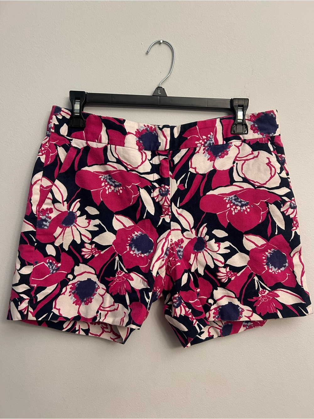 Talbots Shorts Floral Pink White Navy Size 6P